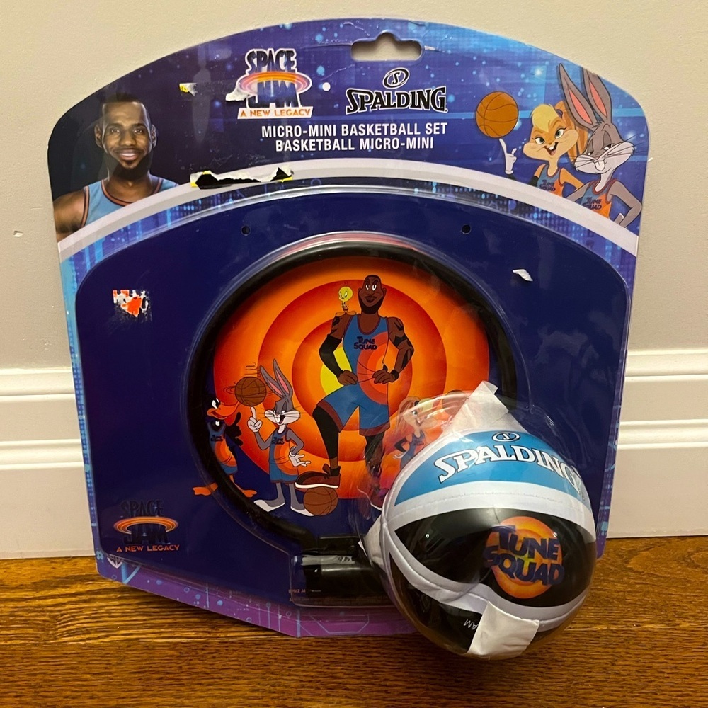 Spalding Space Jam Micro Mini Basketball Set A New Legacy Collectible Toy - RARE